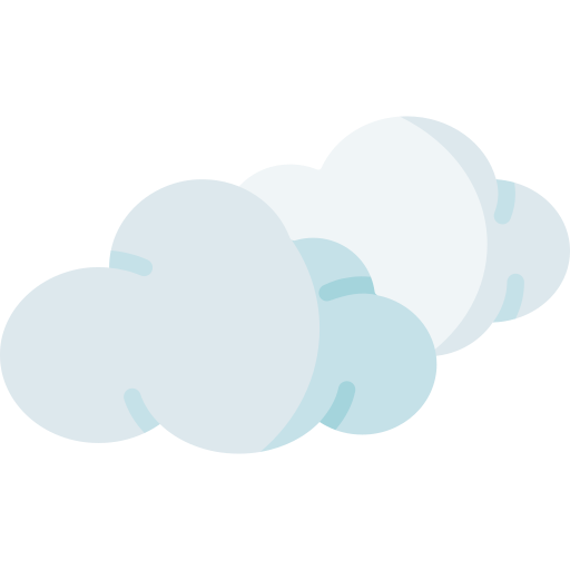 cloud | UnoSearch Cartoon style white and light blue clouds overlapping in a fluffy cluster